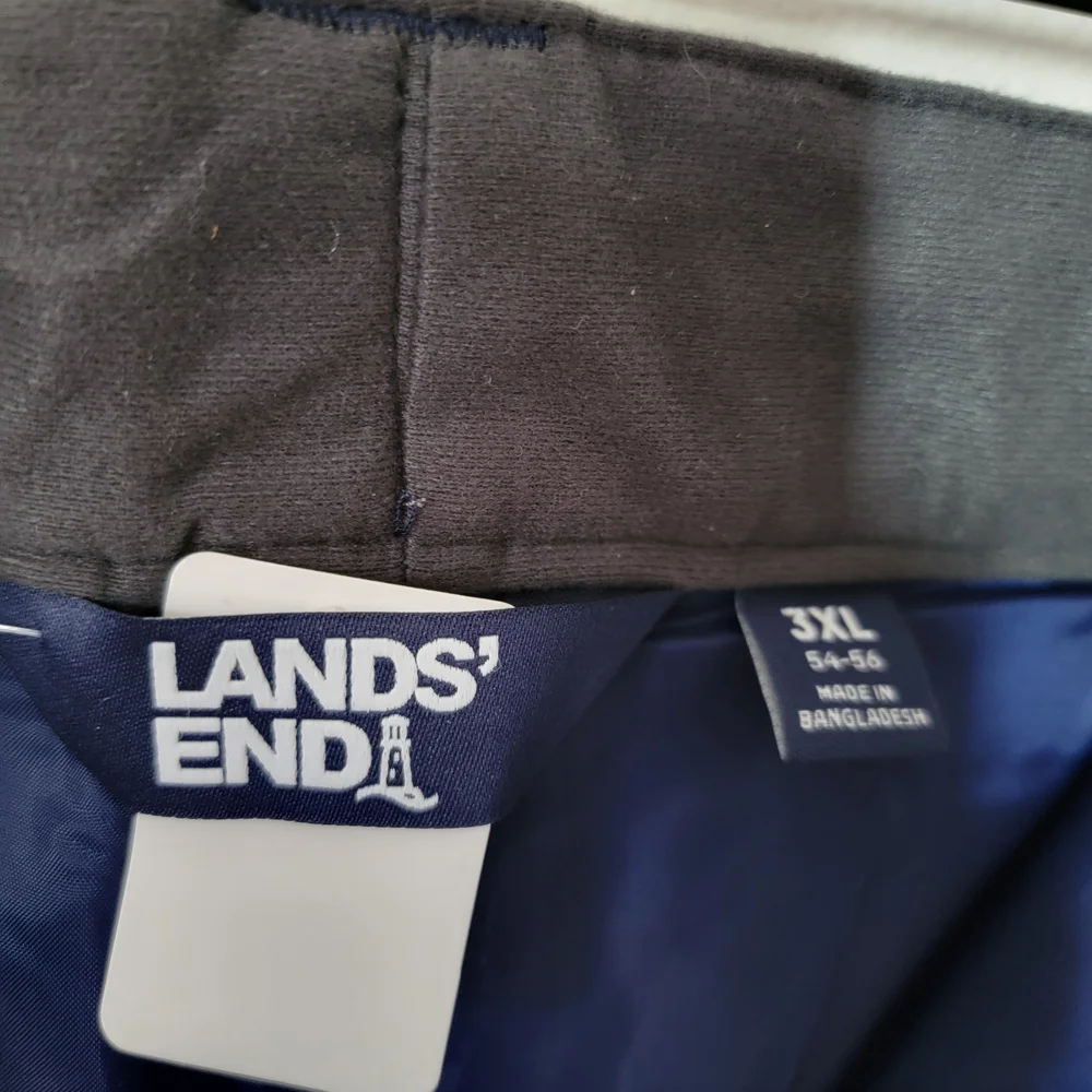 Lands End Men's Big Squall Waterproof Insulated Snow Pants Navy Size 4X* NWOT